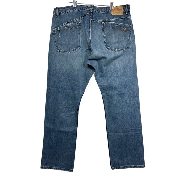 Volcom Enowen Classic Straight Leg Denim Skater Jeans Streetwear Blue Size 38 - Picture 8 of 16